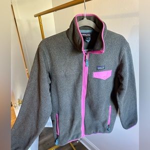 Patagonia Women’s Fleece Jacket - Grey and Pink